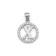 925 Sterling Silver CZ Letter X Pendant Set