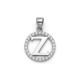 925 Sterling Silver CZ Letter Z Pendant Set
