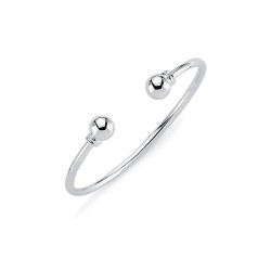 AKB012 | 925 Sterling Silver Solid Torque Baby / Childrens Bangle.
