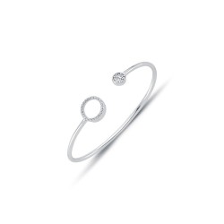 AKB025 | 925 Sterling Silver CZ Set Circle Of Life Baby / Childrens Bangle