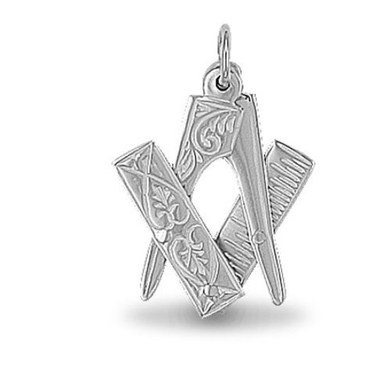 AMS005 | 925 Sterling Silver Masonic Scissor Pendant