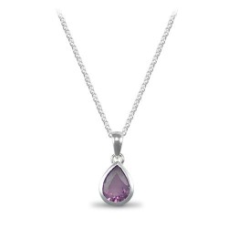 ANC001 | 925 Sterling Silver Amethyst Pendant On A Necklace