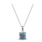 ANC007 | 925 Sterling Silver Blue Topaz Pendant On A Necklace