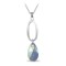 ANC013 | 925 Sterling Silver Tear Drop Crystal On A Necklace