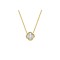 ANC072-GP | 925 Silver 14ct Gold Plated MOP Clover Necklace