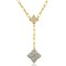 ANC076 | 925 Silver 14ct Gold Plated CZ Set Clover Pendant