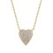 ANC082 | 925 Silver 14ct Gold Plated CZ Set Heart Necklace