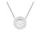 ANC084 | 925 Silver Rhodium Plated CZ Set Cluster Necklace