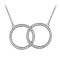 ANC085 | 925 Silver Rhodium Plated CZ Set Twin Circle of Life Necklace