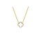 ANC097-GP | 925 Silver 14ct Gold Plated CZ Set Clover Necklace