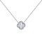 ANC099 | 925 Silver Rhodium 12mm Single Clover Necklace MOP White Colour