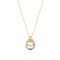 ANC108-GP | 925 Sterling Silver Gold Plated CZ Circle Necklace