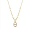 ANC110-GP | 925 Sterling Silver Gold Plated CZ Oval Necklace
