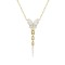 ANC113-GP | 925 Sterling Silver Gold Plated CZ Butterfly Necklace