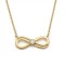 925 Sterling Silver 14K Gold Plated CZ Infinity Necklace