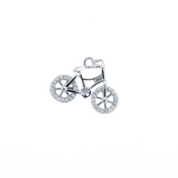 APD200 | 925 Silver CZ Set Bicycle Pendant