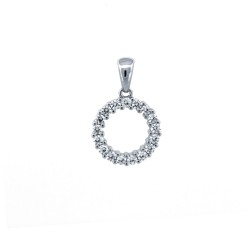 APD203 | 925 Silver CZ Set Circle of Life Pendant