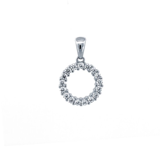 APD203 | 925 Silver CZ Set Circle of Life Pendant