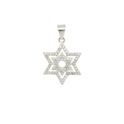 APD206 | 925 Silver CZ Set Star of David Pendant