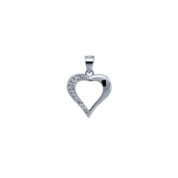 APD207 | 925 Silver CZ Set Heart pendant