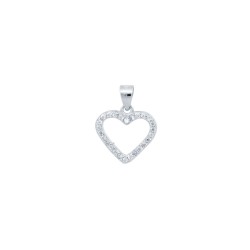 APD213 | 925 Silver CZ Set Heart Pendant