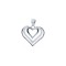 APD215 | 925 Silver CZ Set Heart Pendant