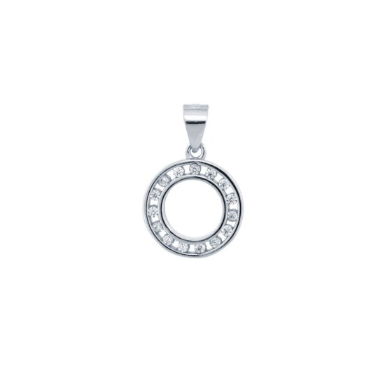 APD218 | 925 Silver CZ Set Circle of Life Pendant