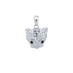 APD222 | 925 Silver CZ Set Tiger Pendant