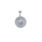 APD226W | 925 Silver Rhodium Halo CZ Pendant White