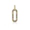 APD228 | 925 Silver 14ct Gold Plated Multi Col CZ Set Pendant