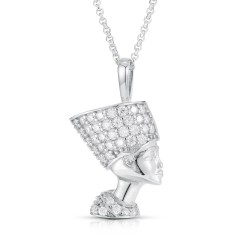 APD238 | 925 Silver CZ Set Nefertiti Pendant
