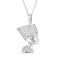 APD238 | 925 Silver CZ Set Nefertiti Pendant