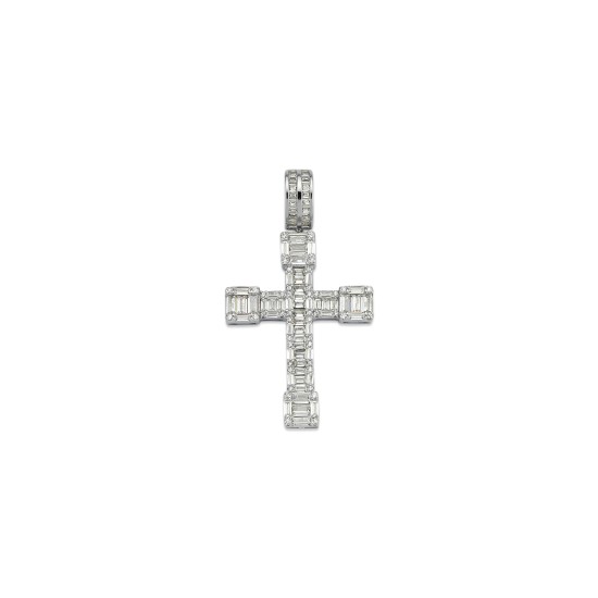 APX017 | 925 Silver Bagautte CZ Set Cross