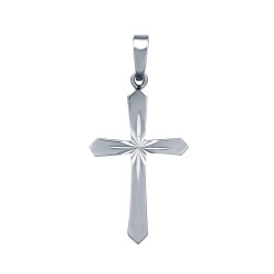 APX031 | JN Jewellery 925 Silver Stamped  Diamond Cut Cross