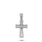 APX032 | 925 Silver CZ Brilliant and Baguette Cut Cross
