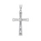 APX033 | 925 Silver Large CZ Brilliant and Baguette Cut Cross