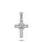 APX034 | 925 Silver CZ Brilliant and Baguette Cut Cross