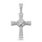 APX045 | 925 Silver Large CZ Brilliant and Baguette Cut Cross