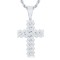 APX049 | 925 Silver CZ Set Cuban Link Style Cross