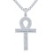 APX051 | 925 Silver Anc Style Baguette CZ Set Cross