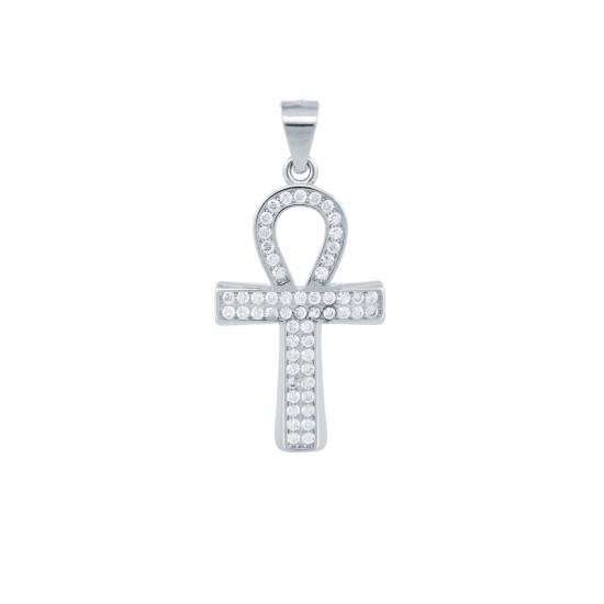 APX055 | 925 Silver CZ Set Anc Style Cross