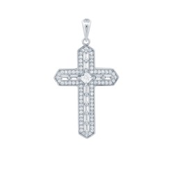 APX057 | 925 Silver CZ Set Cross