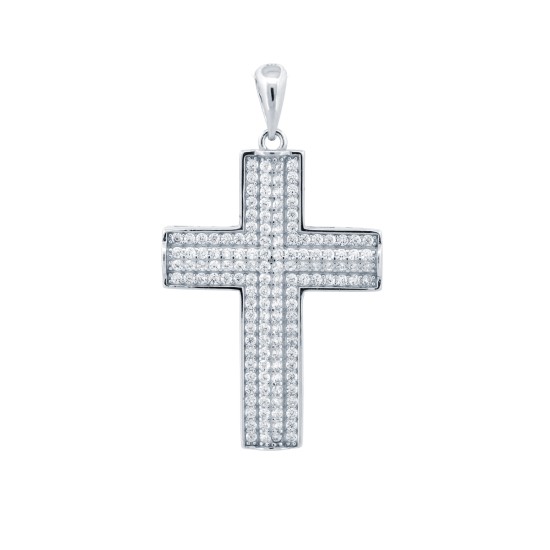 APX058 | 925 Silver CZ Set Cross