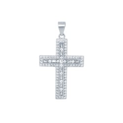 APX059 | 925 Silver CZ Set Cross