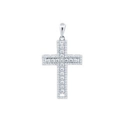 APX060 | 925 Silver CZ Set Cross