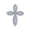 APX063 | 925 Silver Rhodium Plated CZ Set Cross