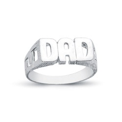 ARN004-T | 925 Silver Dad Ring Curb Shoulders