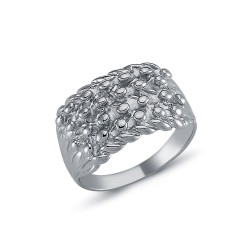 ARN096-T | 925 Silver Four Row keeper Ring