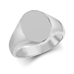 ARN121 | JN Jewellery 925 Silver Oval Polished Signet Ring