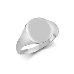 ARN125 | JN Jewellery 925 Silver Oval Polished Female/ Child Signet Ring